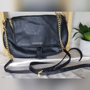 Kenneth Cole Reaction Black and Gold Crossbody Bag